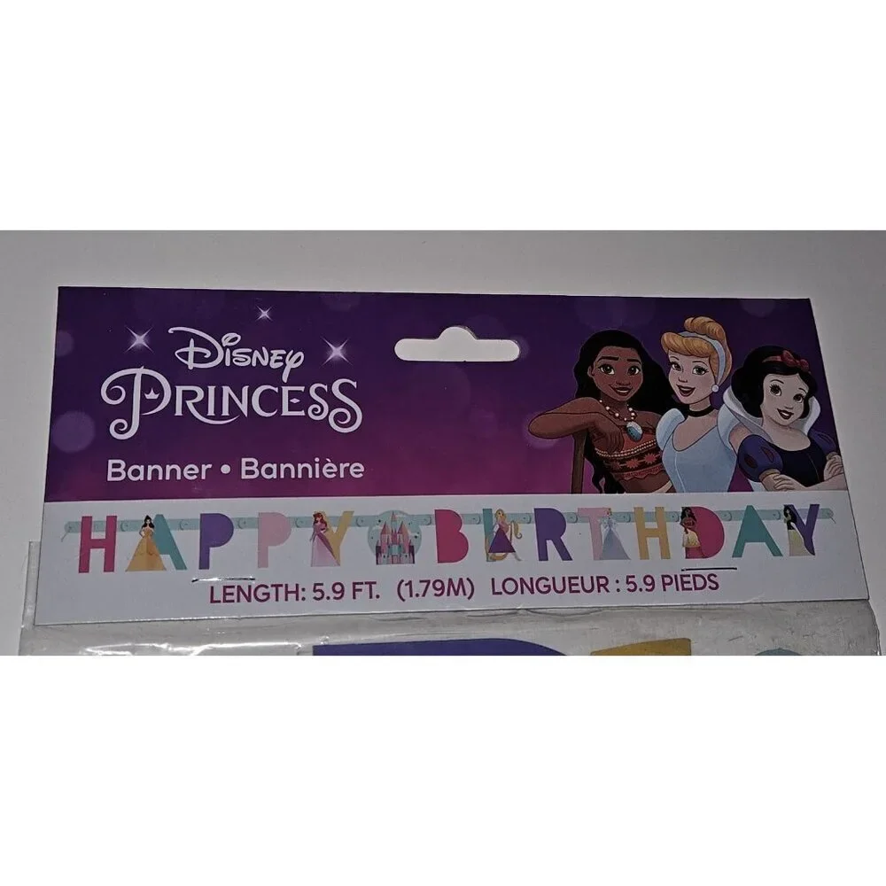 NEW Disney Princess Happy Birthday Banner Unique Party Supplies Decoration
